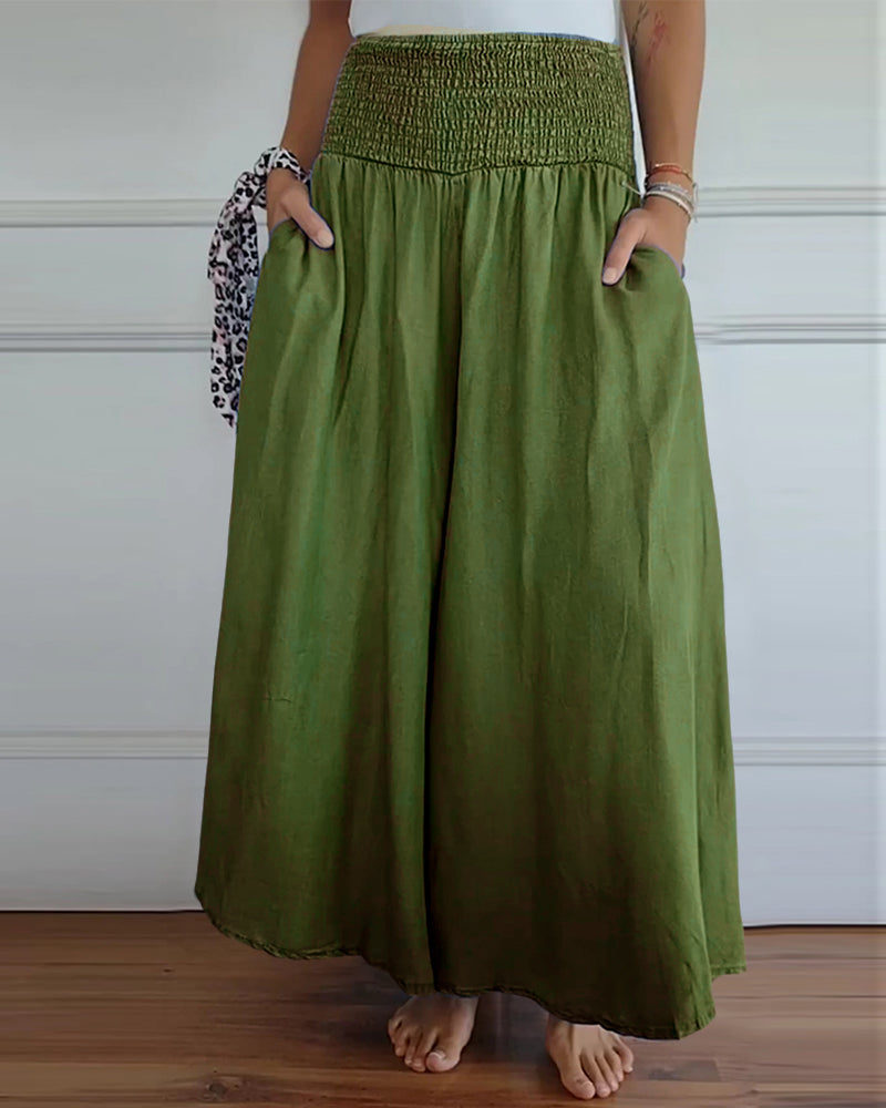 Jade | Trousers with elasticated waist and wide legs