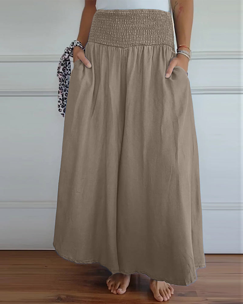 Jade | Trousers with elasticated waist and wide legs