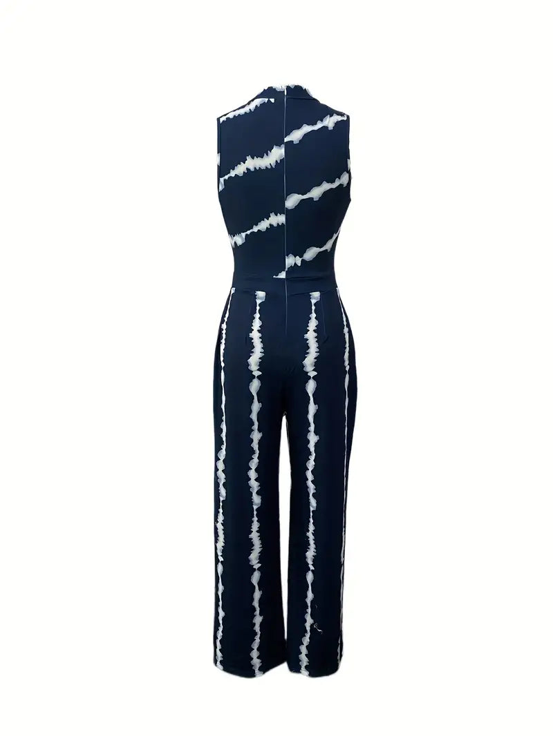 Floral Print Wide Leg Jumpsuit