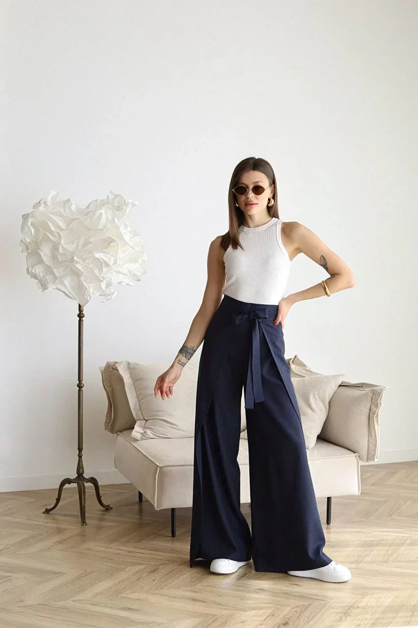 Leona™️ | Flared linen trousers