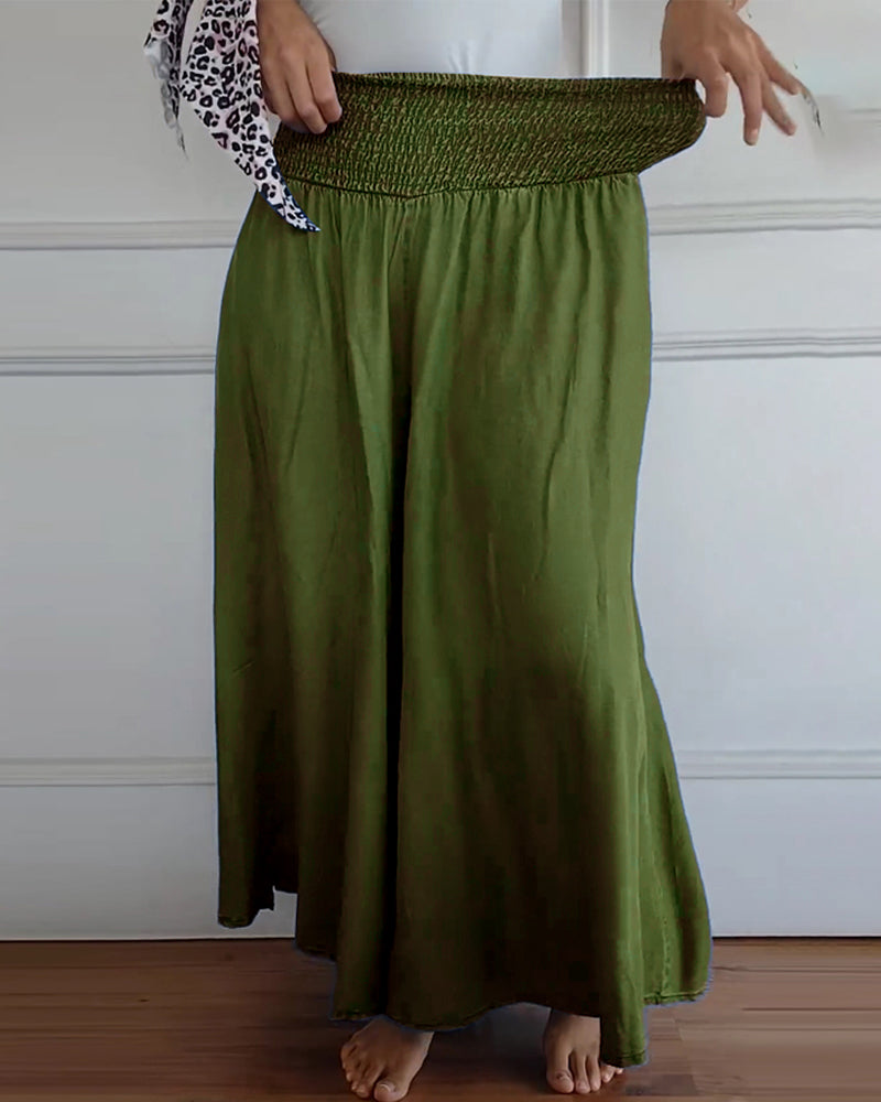 Jade | Trousers with elasticated waist and wide legs