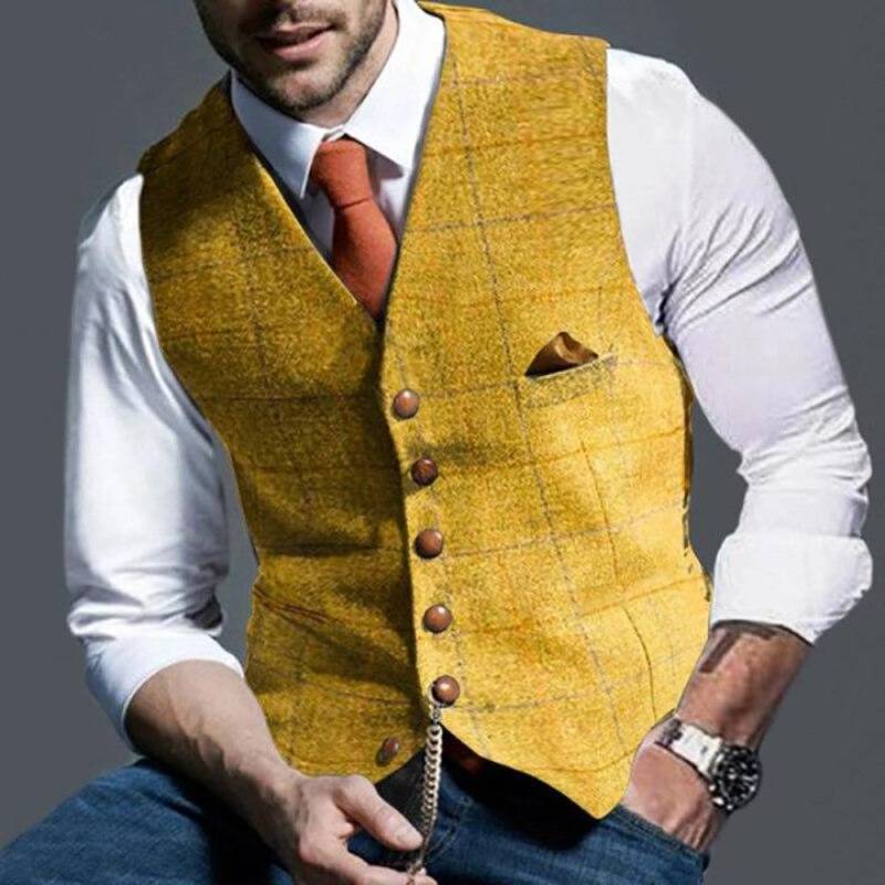 Robert™ Elegant Plaid Men's Vest