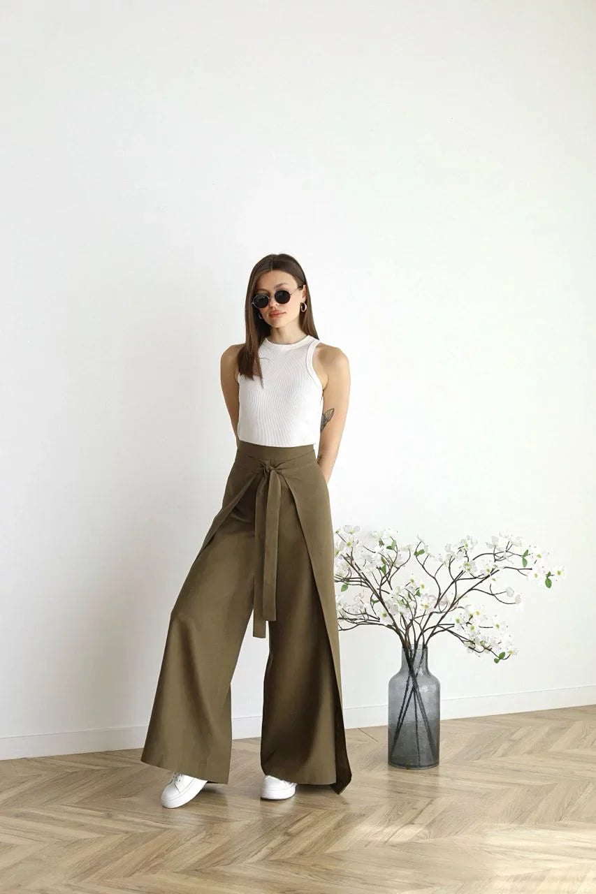 Leona™️ | Flared linen trousers