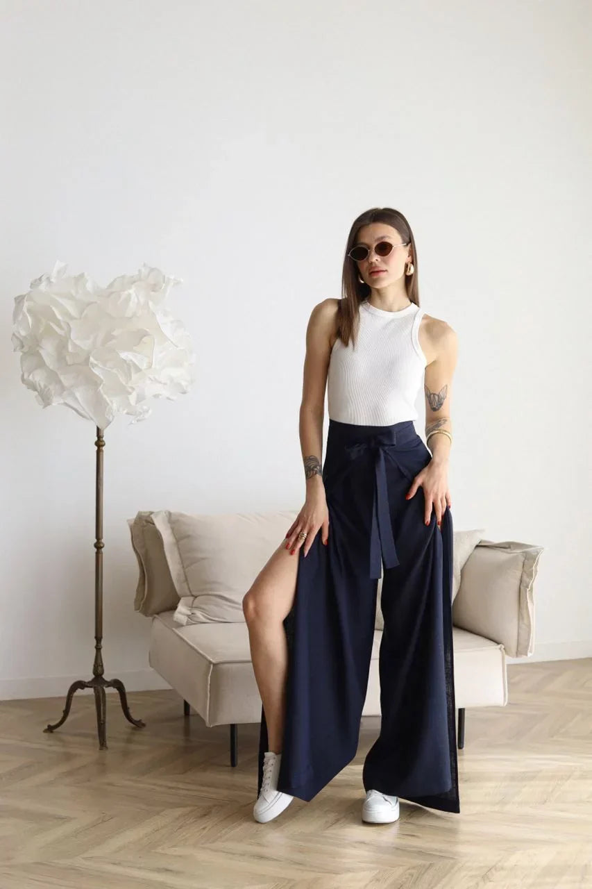 Leona™️ | Flared linen trousers