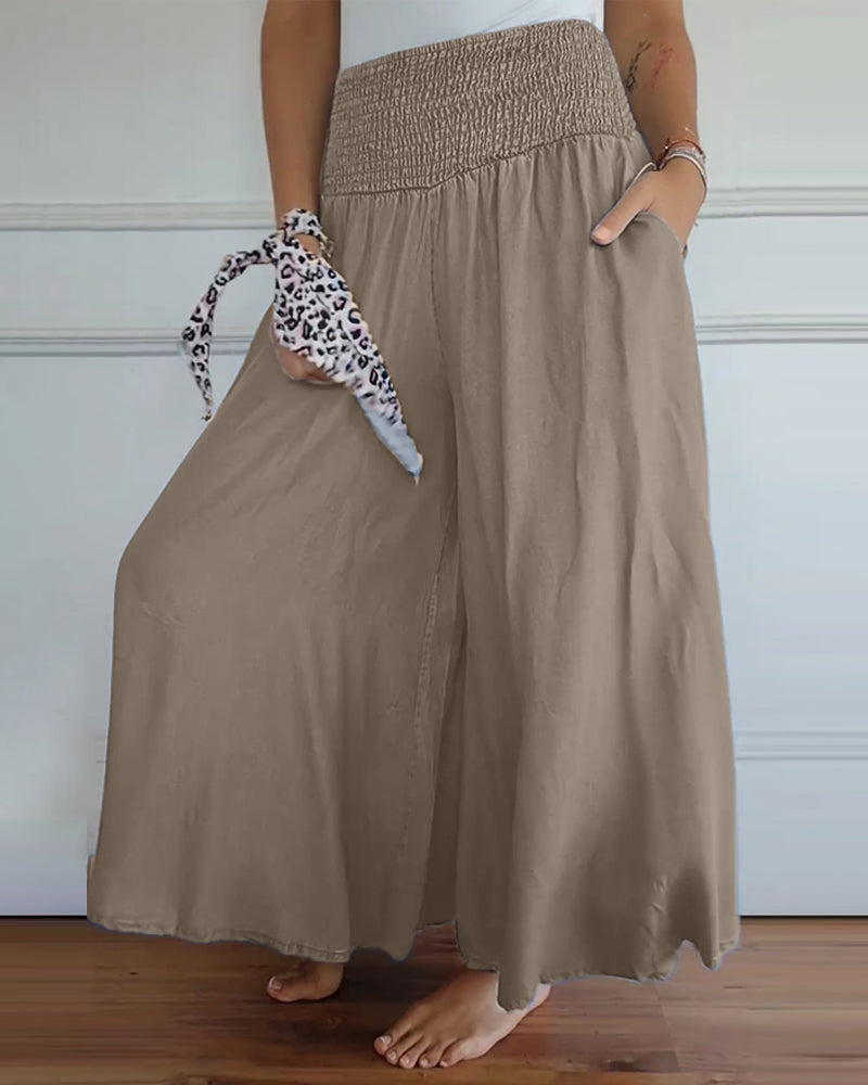 Jade | Trousers with elasticated waist and wide legs