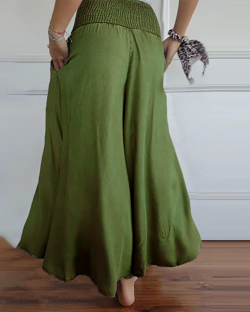 Jade | Trousers with elasticated waist and wide legs