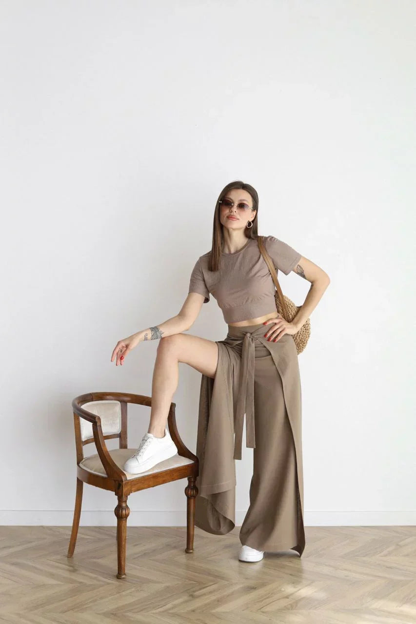 Leona™️ | Flared linen trousers