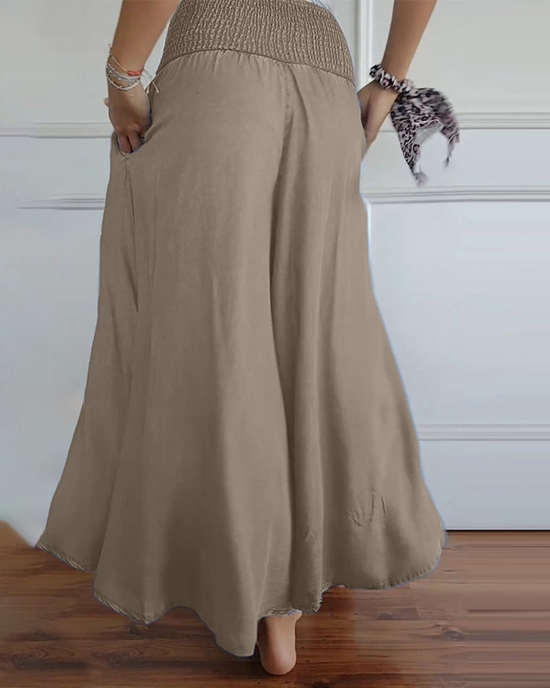 Jade | Trousers with elasticated waist and wide legs