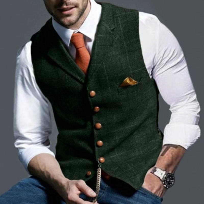 Robert™ Elegant Plaid Men's Vest