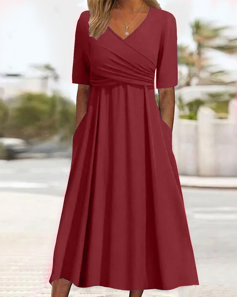 Emily - Crossover dress with short sleeves