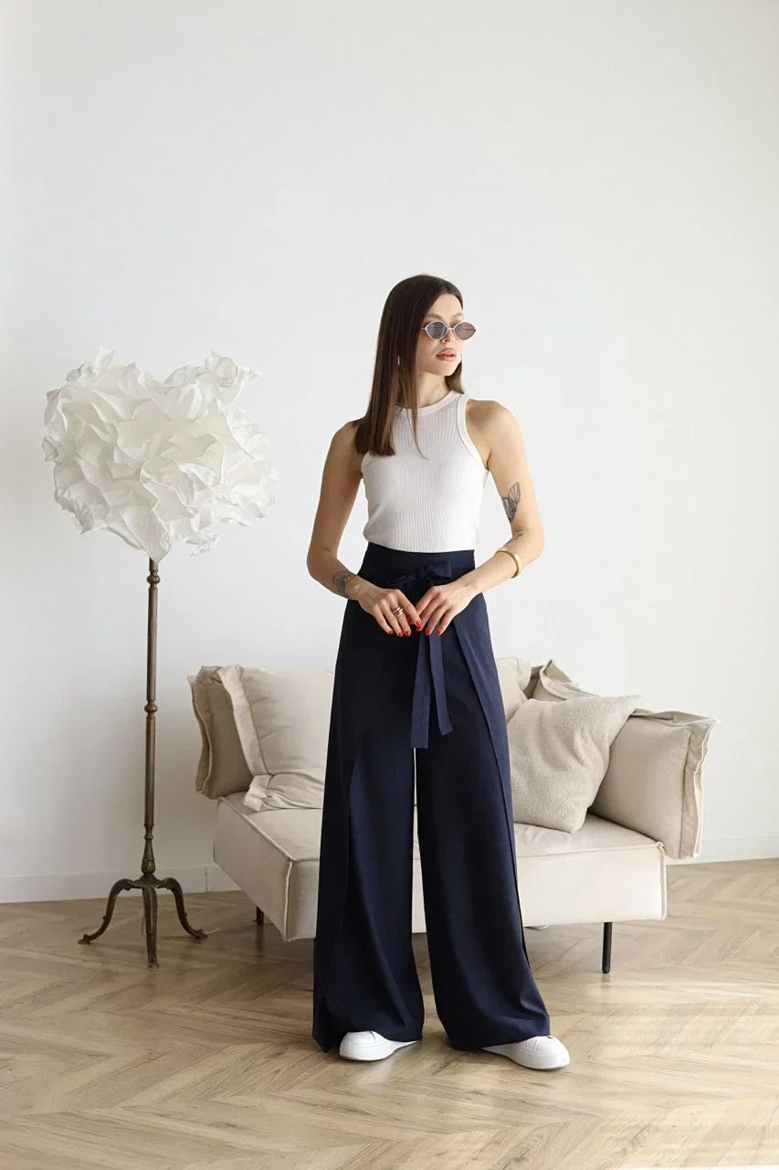 Leona™️ | Flared linen trousers