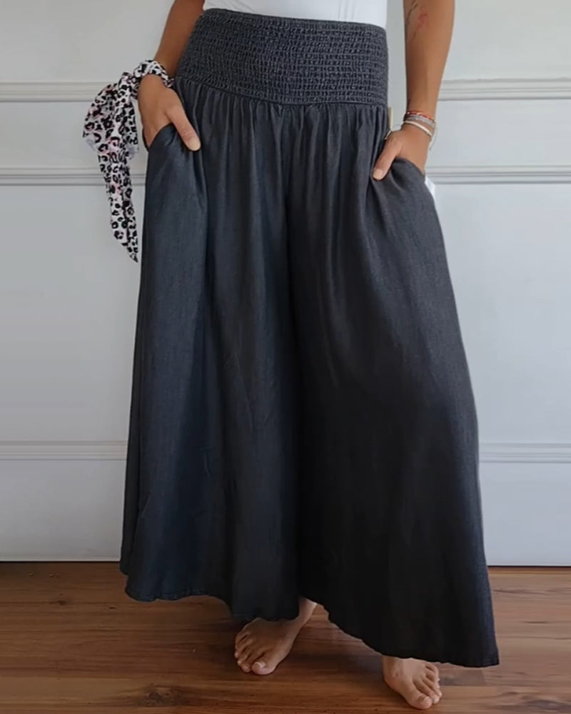 Jade | Trousers with elasticated waist and wide legs