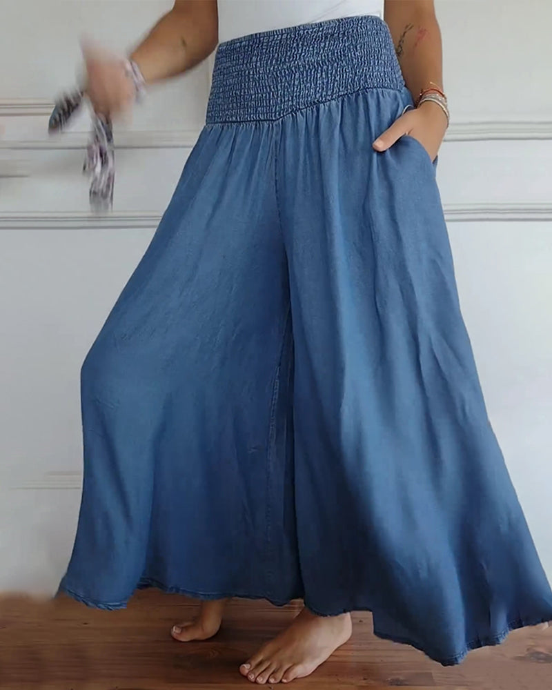 Jade | Trousers with elasticated waist and wide legs