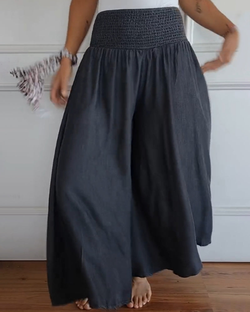 Jade | Trousers with elasticated waist and wide legs
