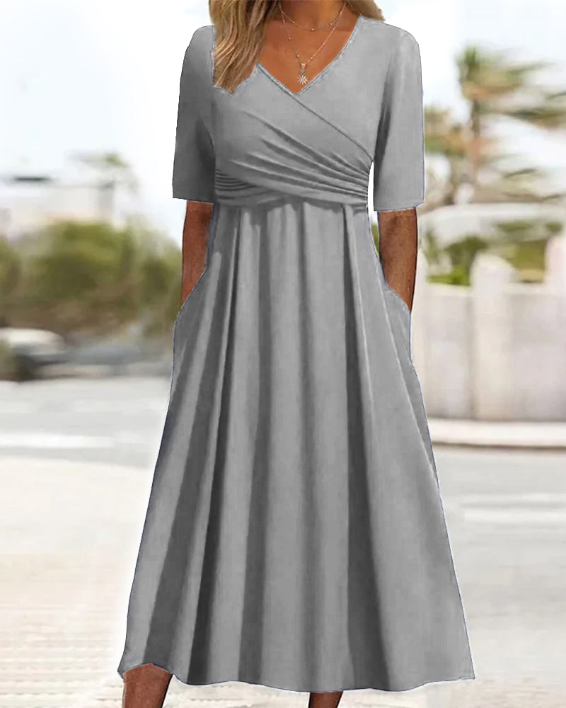 Emily - Crossover dress with short sleeves