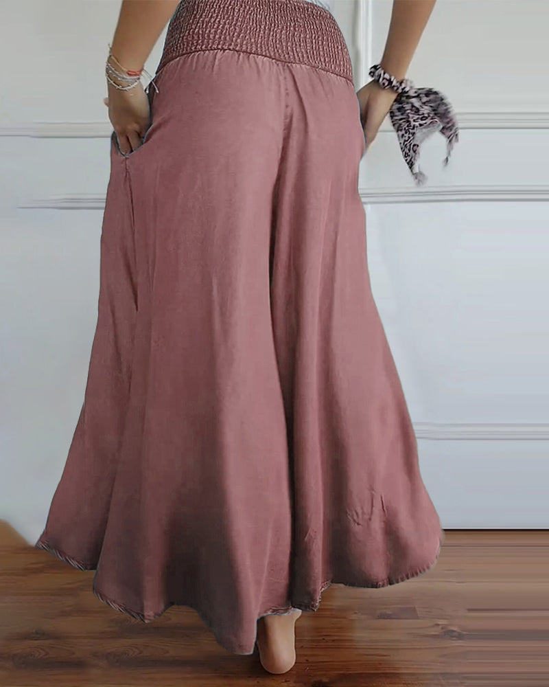 Jade | Trousers with elasticated waist and wide legs