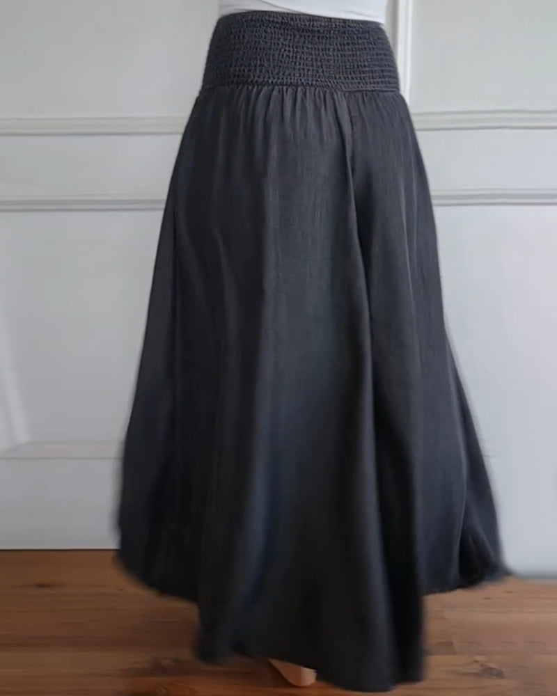 Jade | Trousers with elasticated waist and wide legs