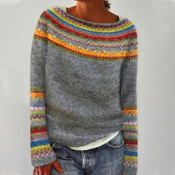 Jenny™ - Chic Patterned Knitted Sweater