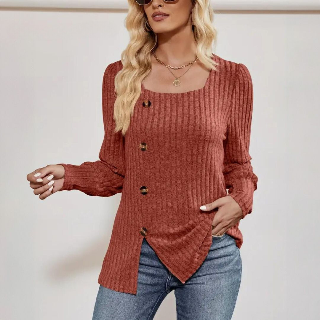 Kiera™ Chic Top with Square Collar