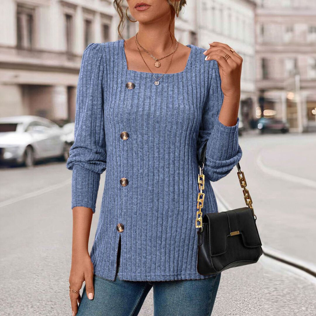 Kiera™ Chic Top with Square Collar