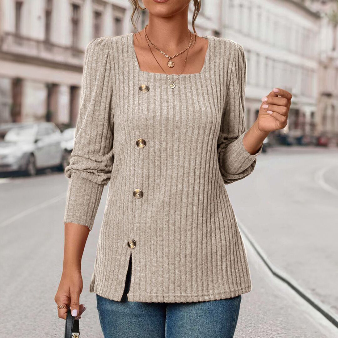Kiera™ Chic Top with Square Collar