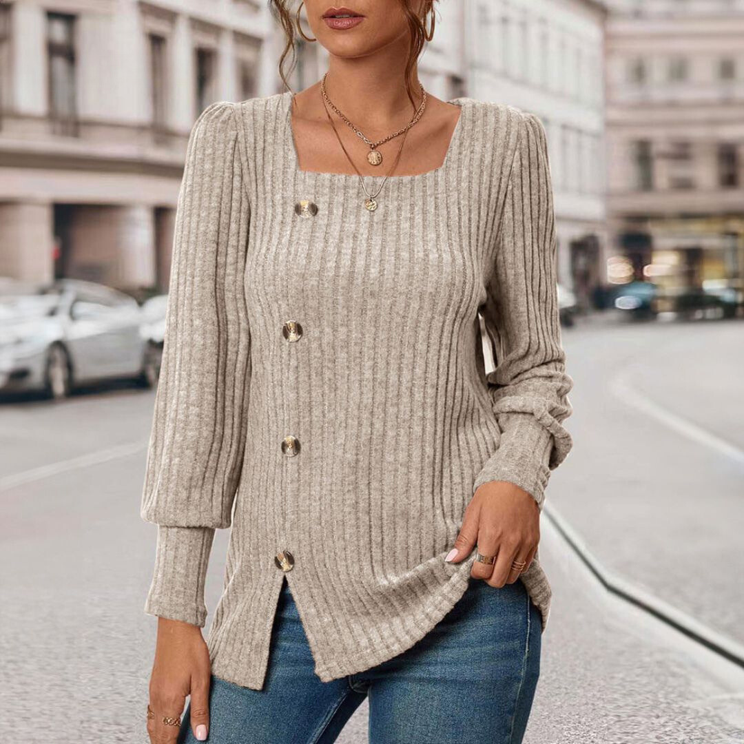 Kiera™ Chic Top with Square Collar