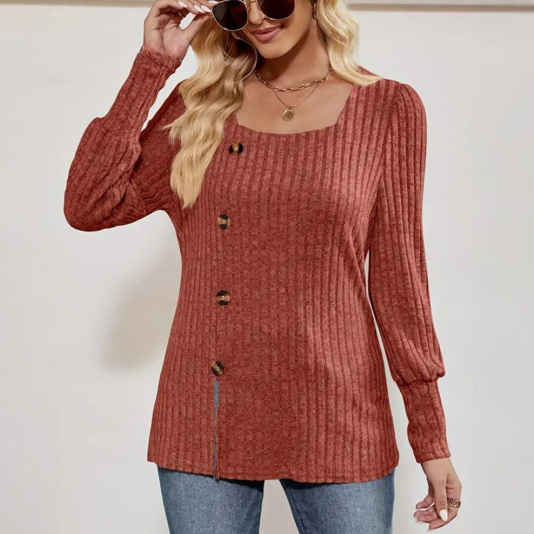 Kiera™ Chic Top with Square Collar