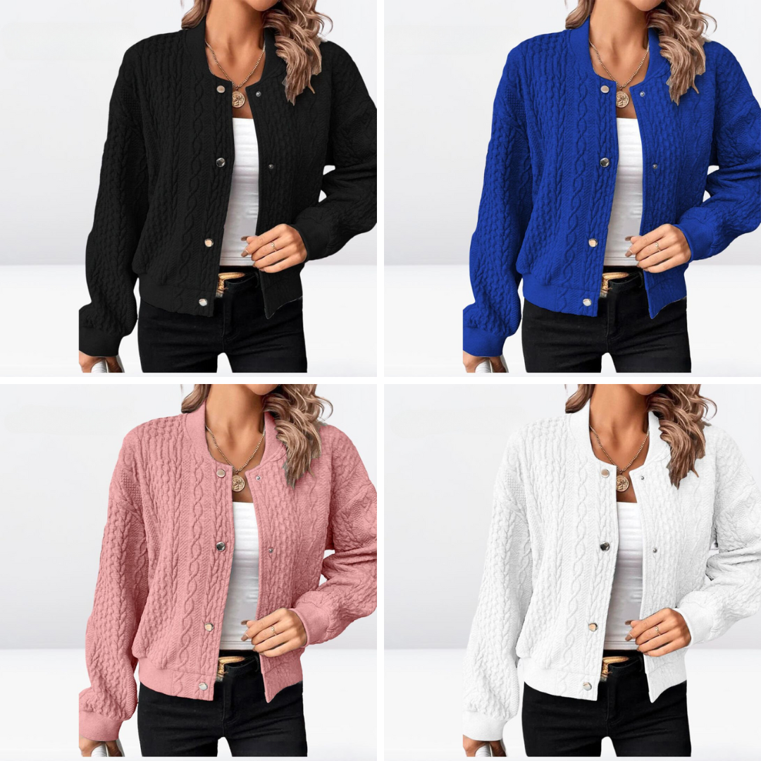 Allison™ Plain Cardigan with Buttons