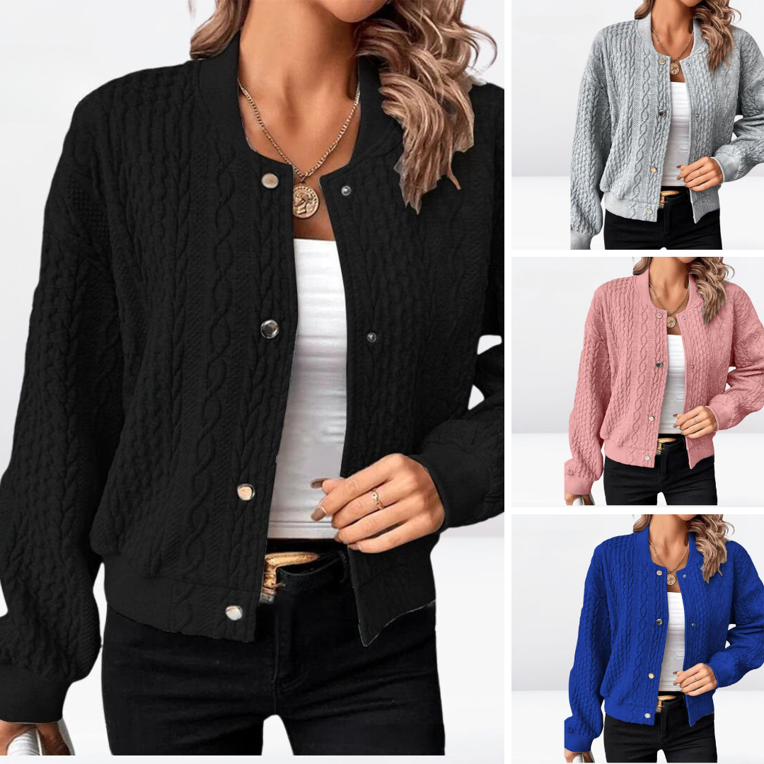 Allison™ Plain Cardigan with Buttons