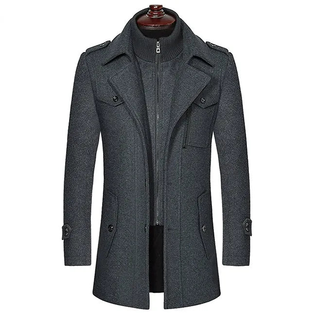Juliano™ Luxury Genuine Virgin Wool Overcoat