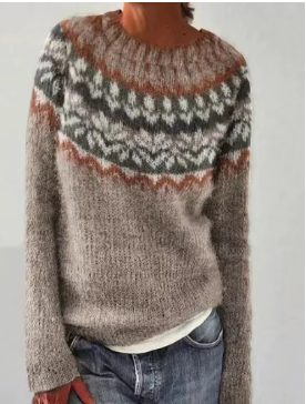 Jenny™ - Chic Patterned Knitted Sweater