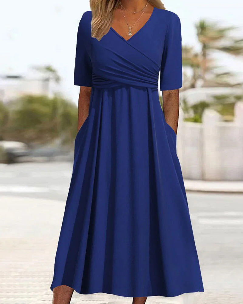 Emily - Crossover dress with short sleeves