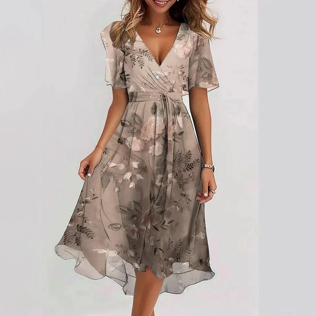 GRACE - Elegant dress with short sleeves