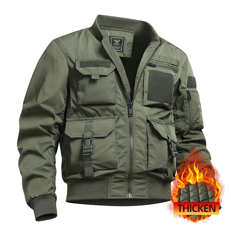 Military Bomber Jackets Men's Wear-Resistant Windbreaker Coats