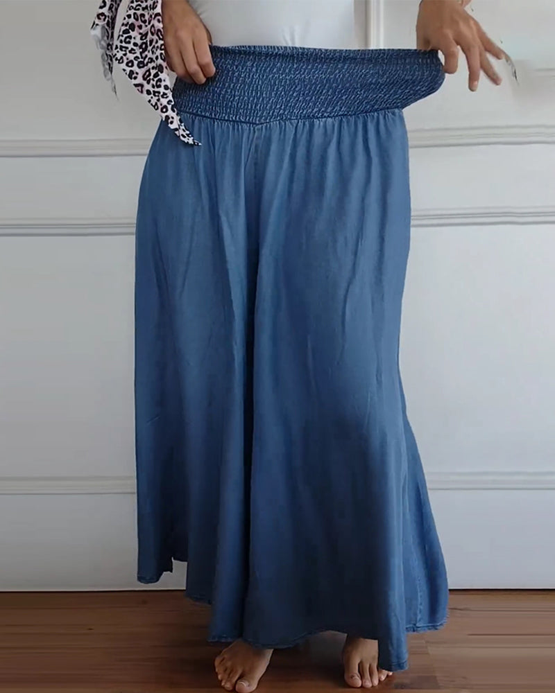 Jade | Trousers with elasticated waist and wide legs