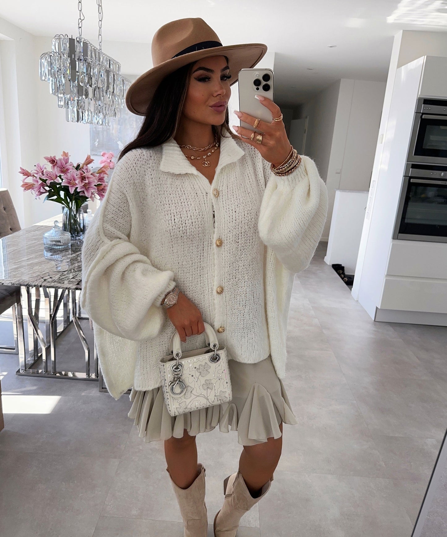 Jalsien | Oversize cardigan white