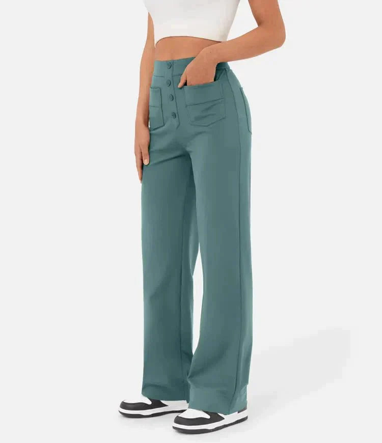 Senna - High-waisted elastic casual pants