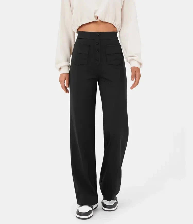 Senna - High-waisted elastic casual pants