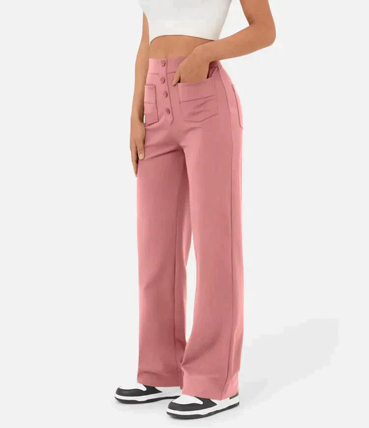 Senna - High-waisted elastic casual pants