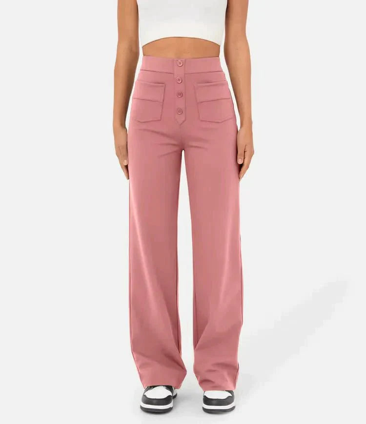 Senna - High-waisted elastic casual pants