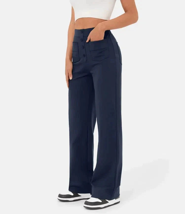 Senna - High-waisted elastic casual pants