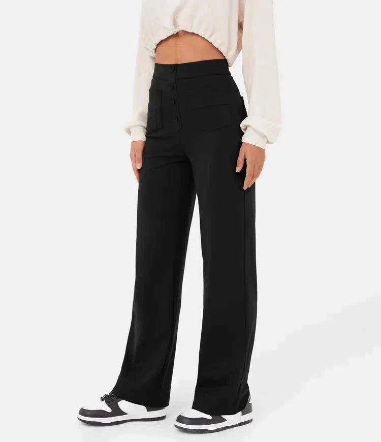Senna - High-waisted elastic casual pants