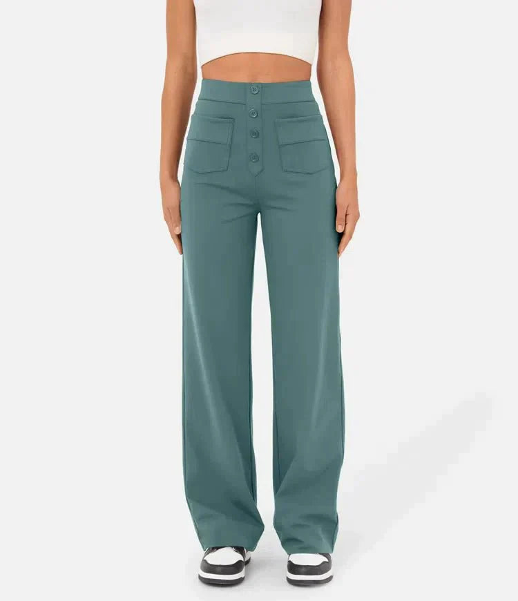 Senna - High-waisted elastic casual pants