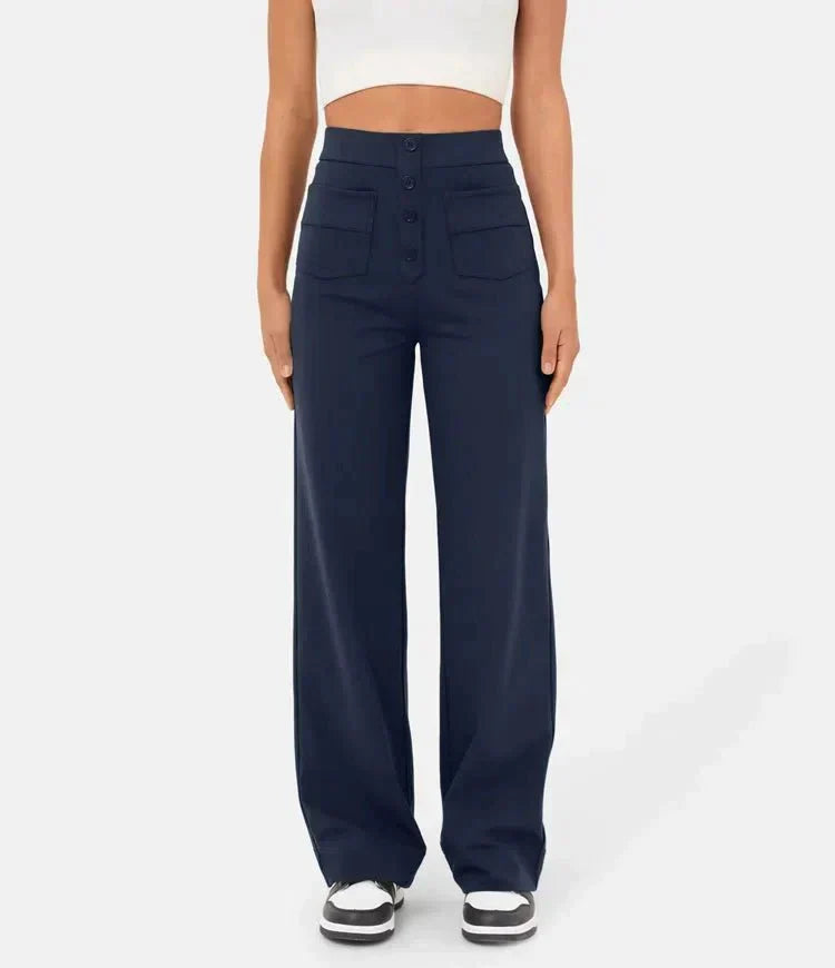 Senna - High-waisted elastic casual pants