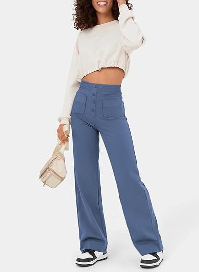Senna - High-waisted elastic casual pants