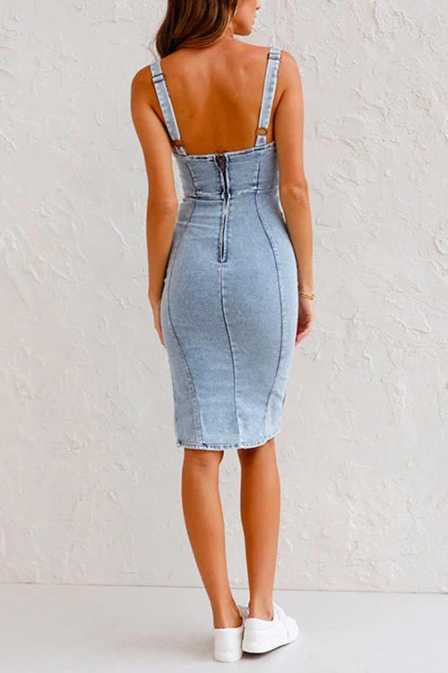 Tessa™ | Denim dress with adjustable straps