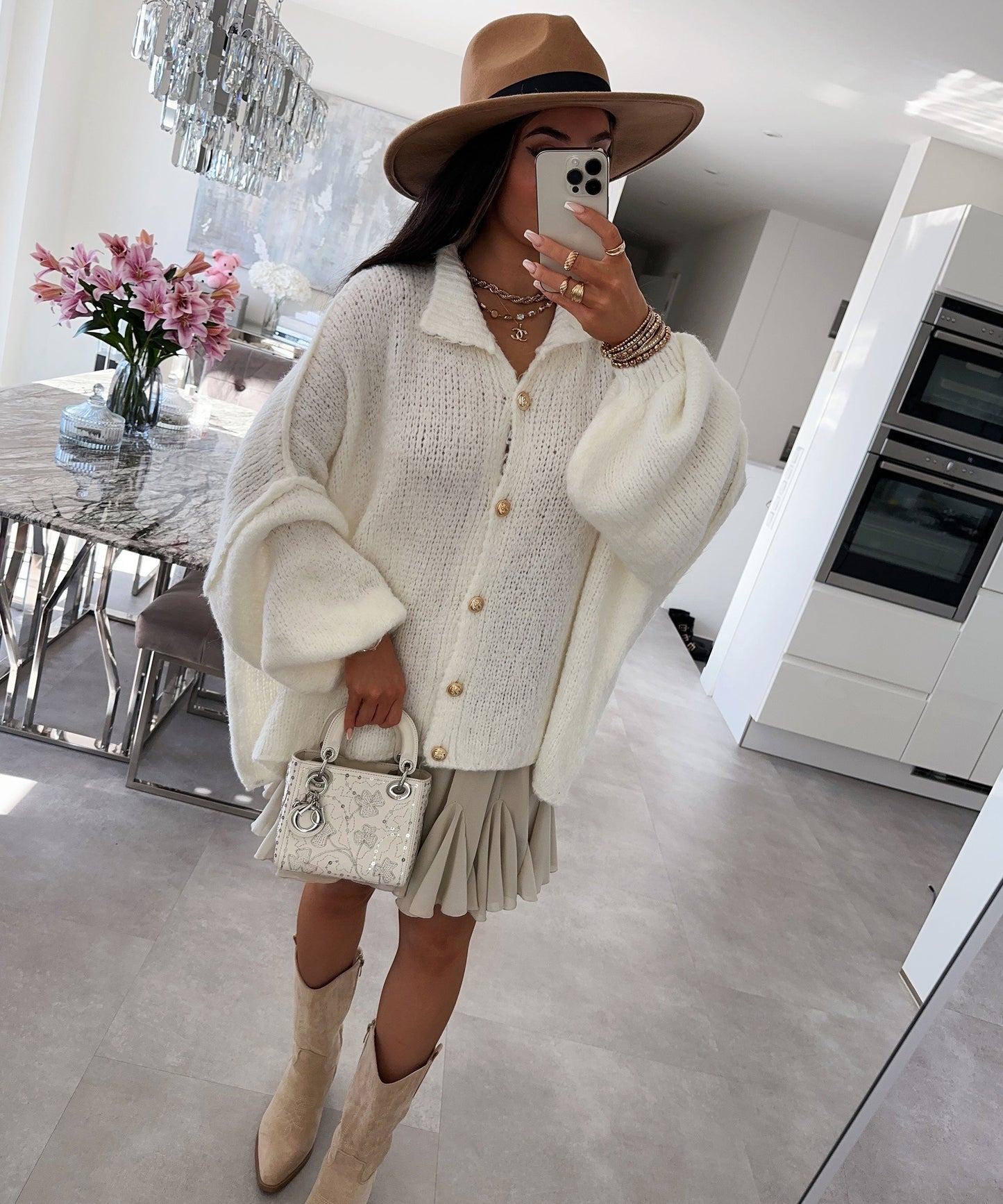 Jalsien | Oversize cardigan white