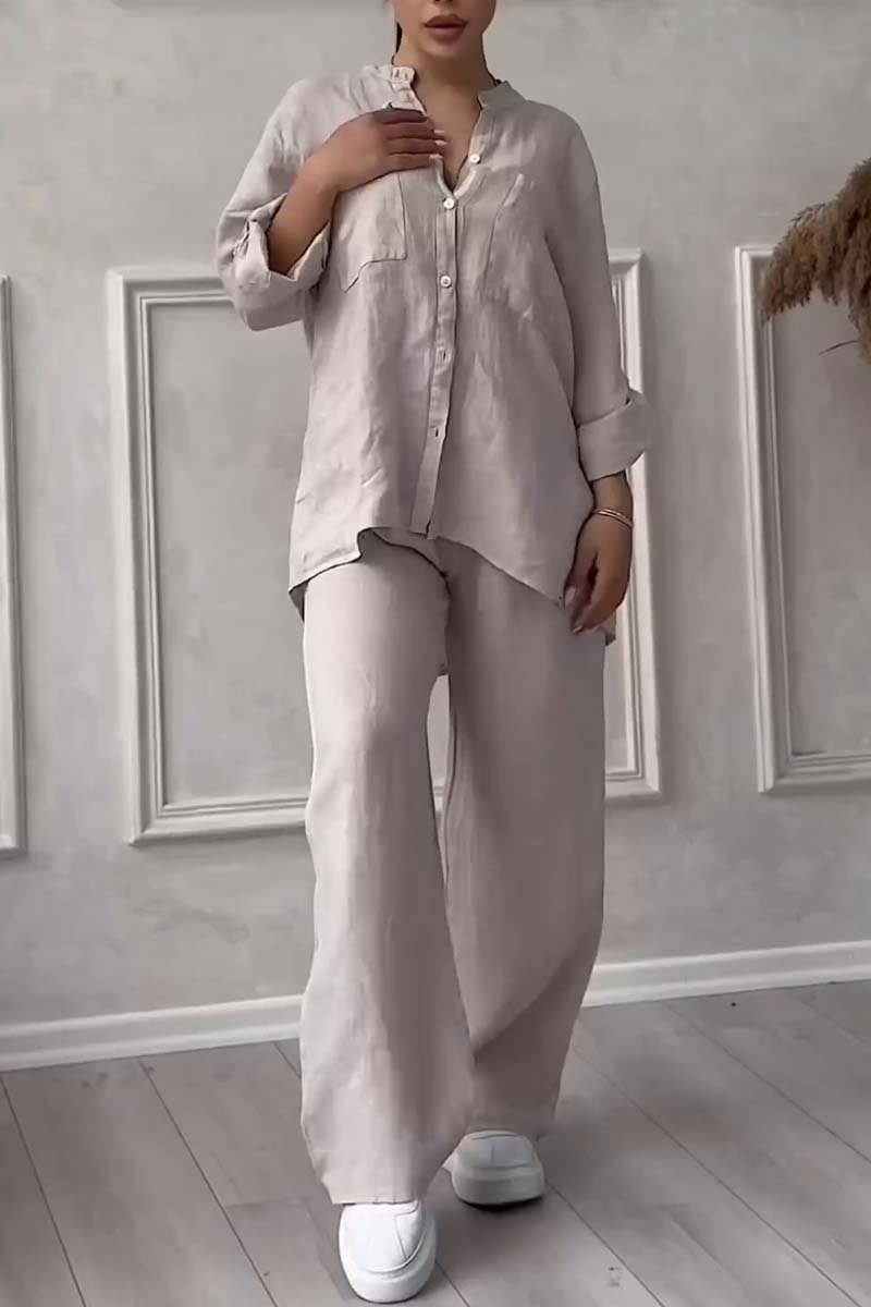 Kaylee™ Two-Piece Set with Cotton and Linen Pants