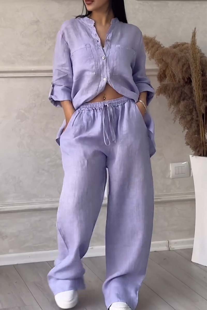 Kaylee™ Two-Piece Set with Cotton and Linen Pants