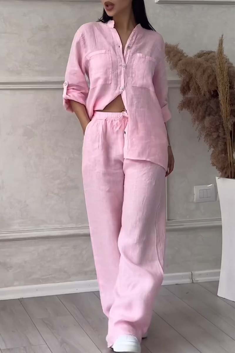 Kaylee™ Two-Piece Set with Cotton and Linen Pants